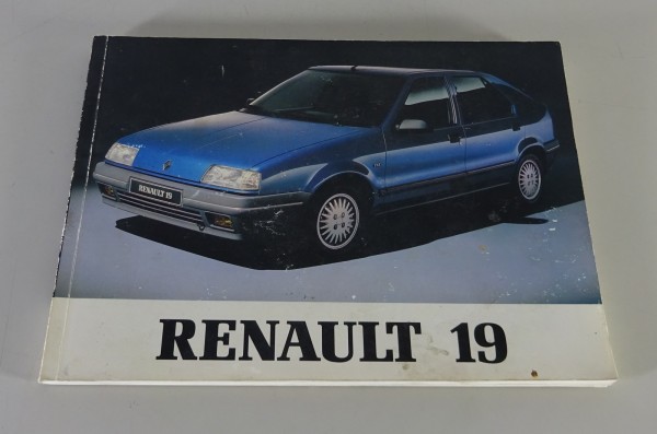 Betriebsanleitung / Handbuch Renault R19 Stand 09/1990