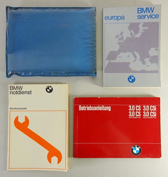Bordmappe + Betriebsanleitung BMW E9 Coupe 3.0 CS + CSi / Automatic von 12/1971