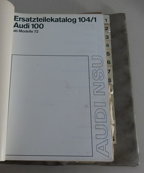 Teilekatalog / Ersatzteilliste Audi 100 C1 ab Baujahr 1972 Stand 02/1973