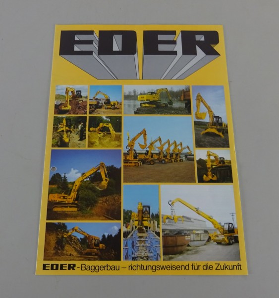 Prospekt / Broschüre EDER Voll-Hydraulikbagger Programm Stand 04/1984