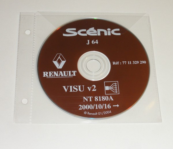 Schaltpläne auf CD Renault Scenic - Stand 10/2000