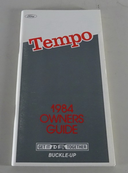 Owner´s Manual / Handbook Ford Tempo Stand 1984