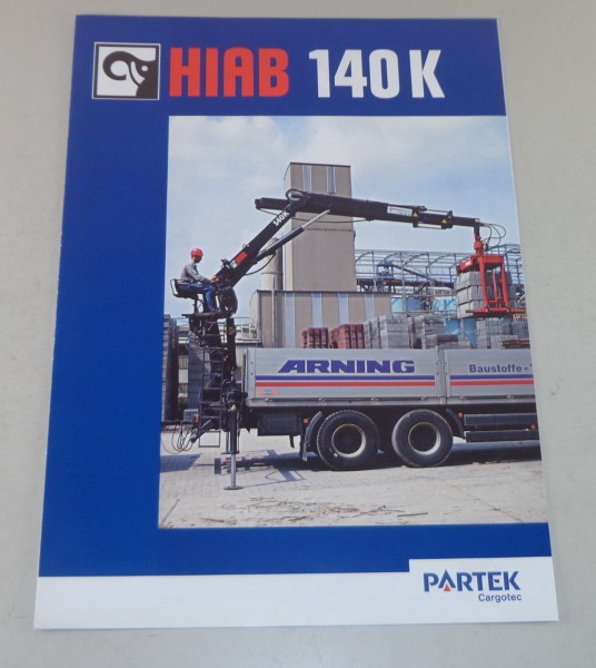 Prospekt / Broschüre Hiab Baustoffkran 140 K Stand 09/2000