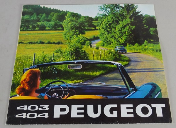 Prospekt / Brochure Peugeot 404 / 403 Cabrio / Coupé / Familiale Stand 1965