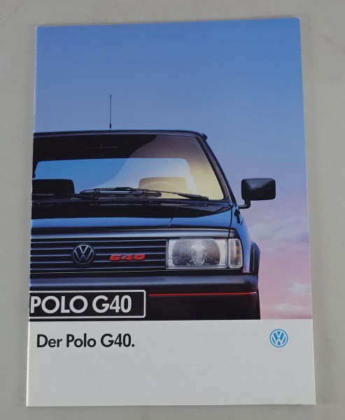 Prospekt / Broschüre VW Polo G40 Typ 86c von 04/1991