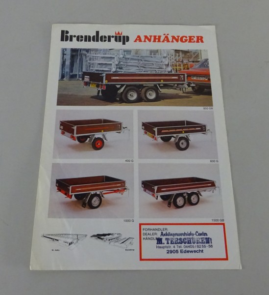 Prospekt / Broschüre Brenderup Anhänger-Programm