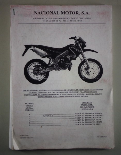 Teilekatalog Derbi SM Super Moto von 05/2000