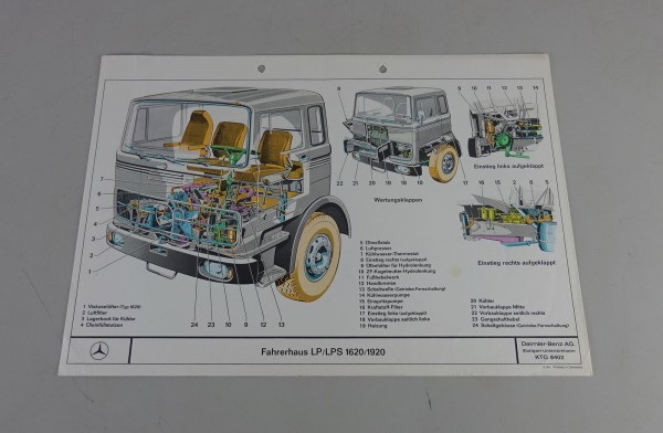 Schnittbild Mercedes-Benz LKW LP/LPS 1620/1920 Kubische Kabine Stand 03/1964