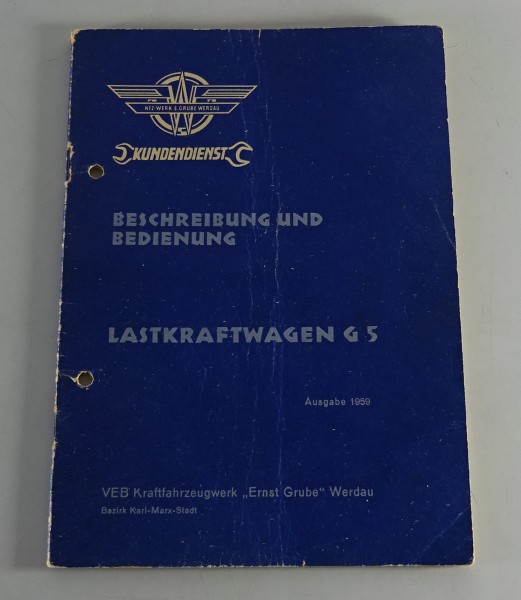 Betriebsanleitung / Handbuch IFA LKW G5 - 6 x 6 Allrad Ausgabe 1959