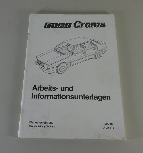 Werkstatthandbuch / Arbeitsunterlage Fiat Croma Stand 05/1986