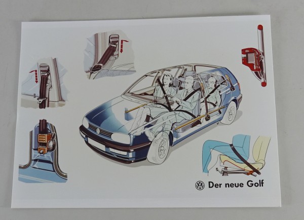 Pressefoto VW Golf 3 / III - Sicherheit von 08/1991