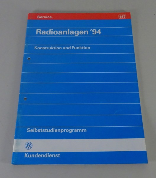 SSP 147 Selbststudienprogramm VW Golf III Radio Radioanlagen von 1994