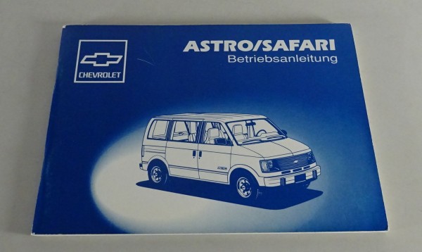 Betriebsanleitung Handbuch Chevrolet Astro / Safari Stand 1993