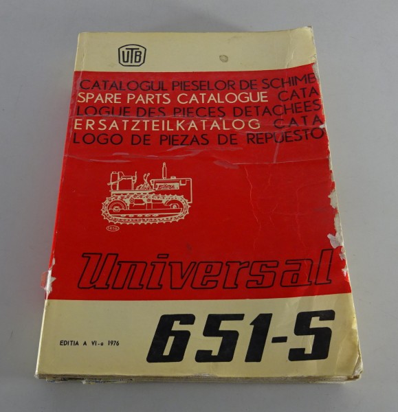 Teilekatalog / Ersatzteilliste UTB Raupenschlepper 651-S Stand 1976