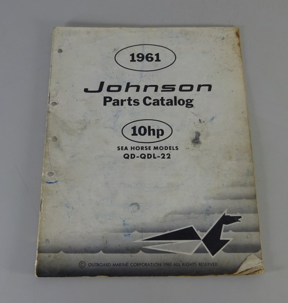 Teilekatalog OMC Johnson Outboards / Außenborder 10 PS Models Stand 1961