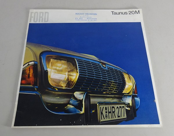 Prospekt / Broschüre Ford Taunus P5 20M Stand ca. 1966