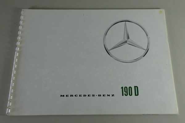 Prospekt / Broschüre Mercedes-Benz 190D Diesel W121 Ponton v. 07/1959