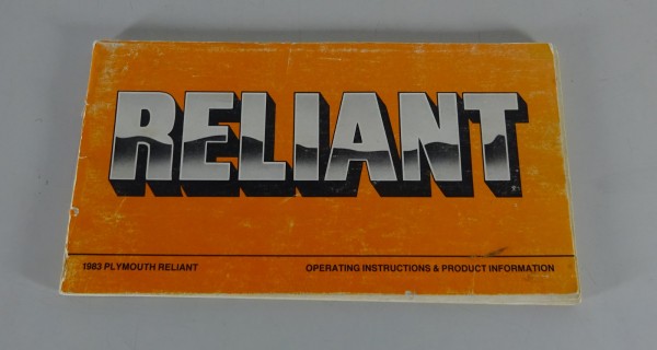 Owner´s Manual / Handbook Plymouth Reliant from 1983