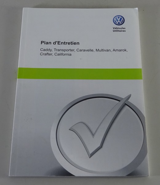 Plan d'entretien VW Caddy, Transporter, Caravelle, Multivan, Amarok, Crafter...