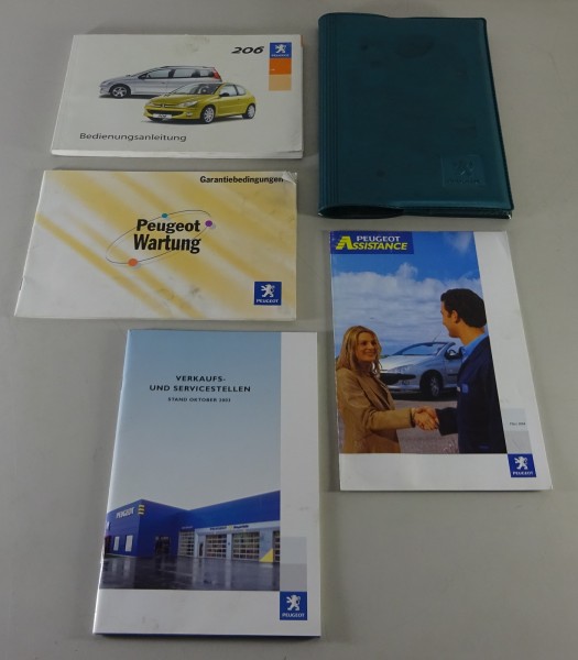 Bordmappe mit Betriebsanleitung / Handbuch Peugeot 206 Stand 09/2003
