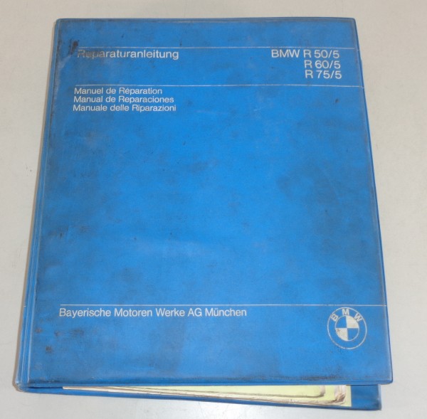 Werkstatthandbuch / Reparaturanleitung BMW R 50 60 75 /5 von 1972