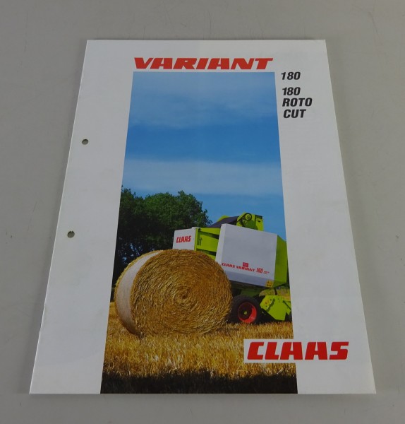Prospekt / Broschüre Claas Variant Rundballenpresse 180 Stand 09/1985