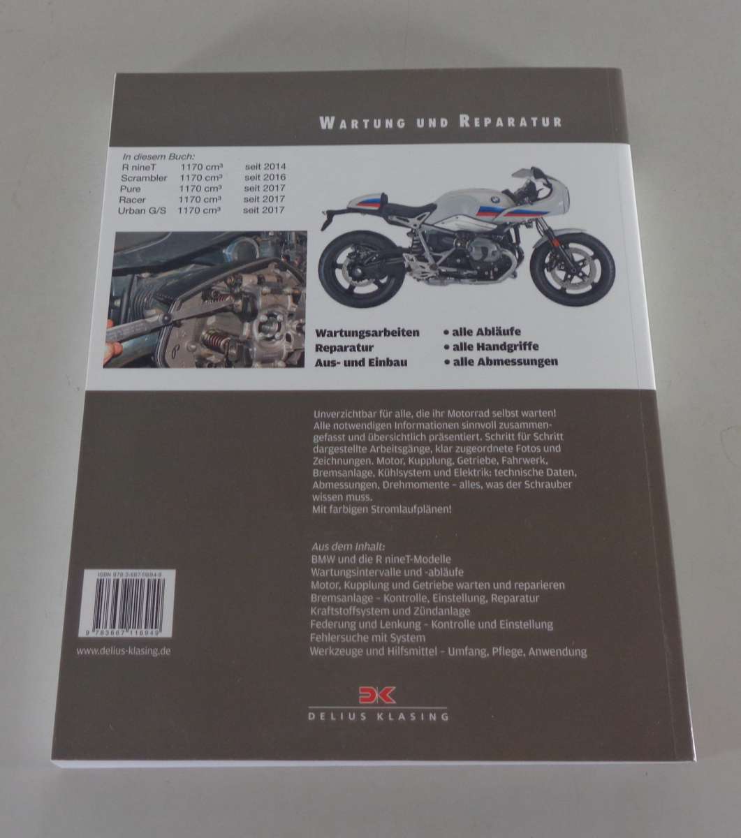 REPARATURANLEITUNG WERKSTATTHANDBUCH BMW R nineT SCRAMBLER PURE RACER