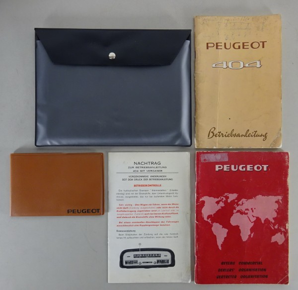 Bordmappe + Betriebsanleitung / Handbuch Peugeot 404 Stand 02/1964