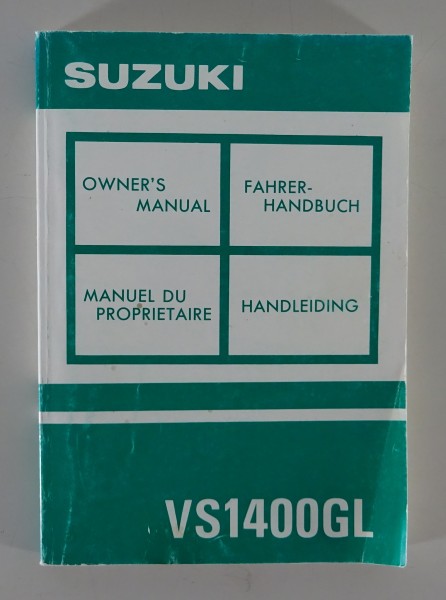 Betriebsanleitung / Handbuch Suzuki VS 1400 GL Intruder Stand 04/1992