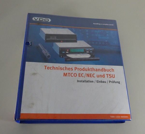 Werkstatthandbuch / Einbauanleitung VDO MTCO 1324 EC / 1390 NEC + TSU 1391 '2001