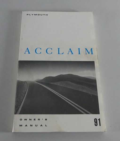 Owner´s Manual / Handbook Plymouth Acclaim Stand 1991