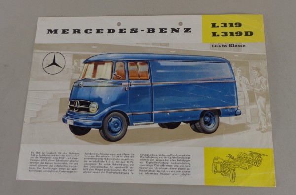 Prospektblatt Mercedes Benz L 319 + L 319 D