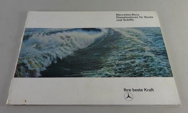 Prospekt / Broschüre Mercedes-Benz Dieselmotoren für Boote / Schiffe von 01/1966