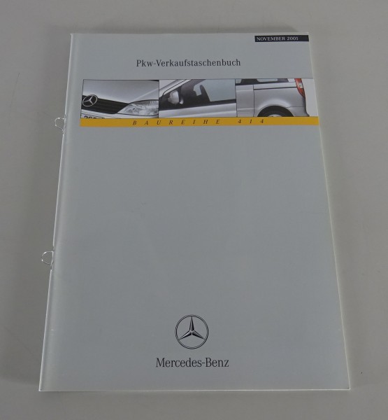 Verkaufstaschenbuch Mercedes-Benz Vaneo 414 Stand 11/2001