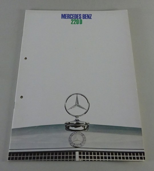 Prospekt / Broschüre Mercedes-Benz 220 D Diesel W115 / 118 Stand 12/1967