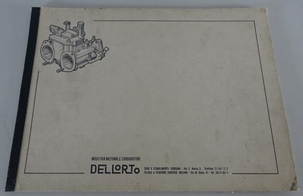 Teilekatalog Dellorto Vergaser DHLA 40, 38, 42, 45 für Alfa Romeo Spider, etc.