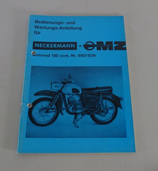 Betriebsanleitung / Handbuch Motorrad MZ ES 150 Nr. 693/529 Ausgabe 05/1968