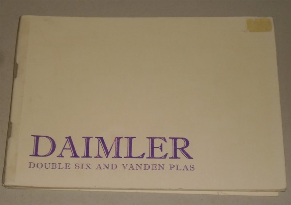 Betriebsanleitung / Owner´s Manual Daimler Double Six / Vanden Plas Serie II von 1975
