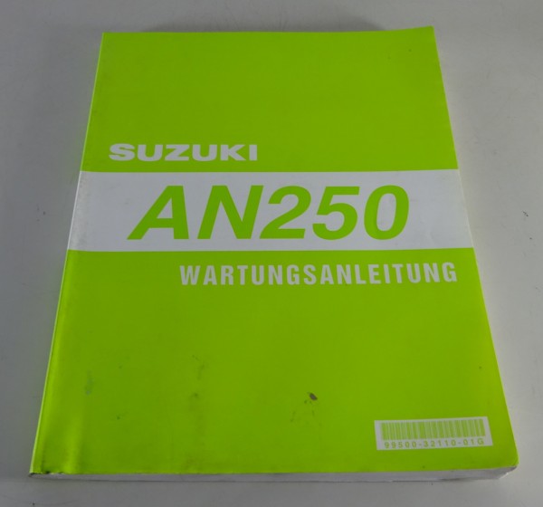 Werkstatthandbuch / Wartungsanleitung Suzuki AN 250 Burgman Roller Stand 05/1998