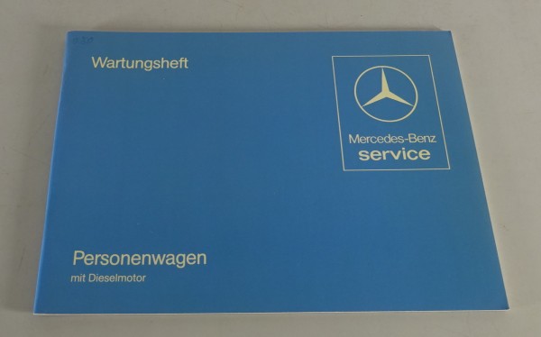 Scheckheft Mercedes Benz W123 Diesel blanko ohne Einträge von 08/1980