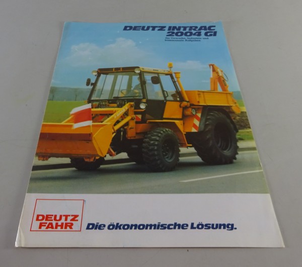Prospekt / Broschüre Deutz INTRAC 2004 GI Stand 03/1972