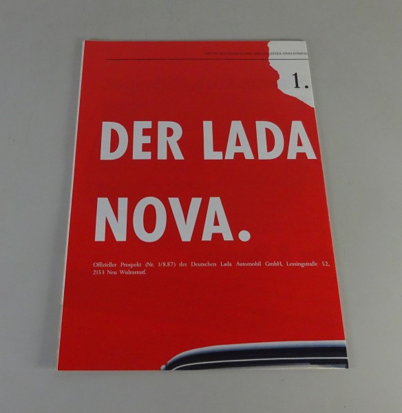 Prospekt / Broschüre Lada Nova 21041 mit 1200 ccm Stand 1987