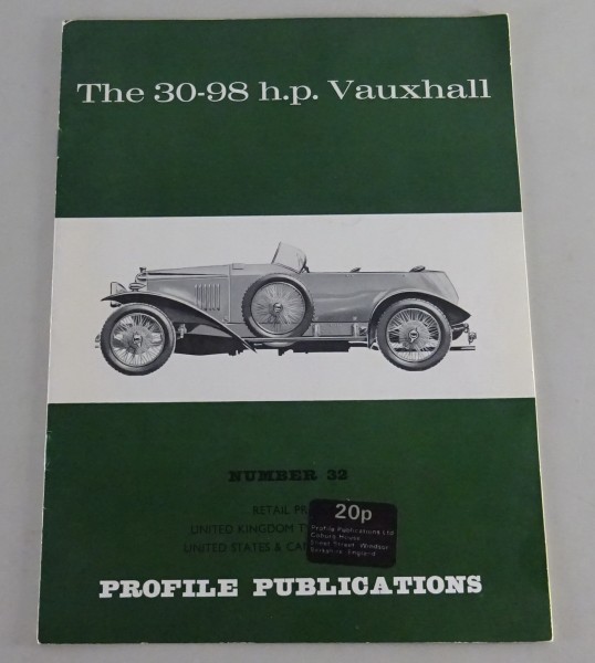 Broschüre / Brochure 30 - 98 h.p. Vauxhall - Profile Publications No.32