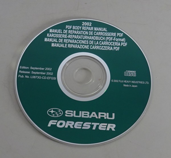 Werkstatthandbuch auf CD Subaru Forester Karosserie Modelljahr 2002