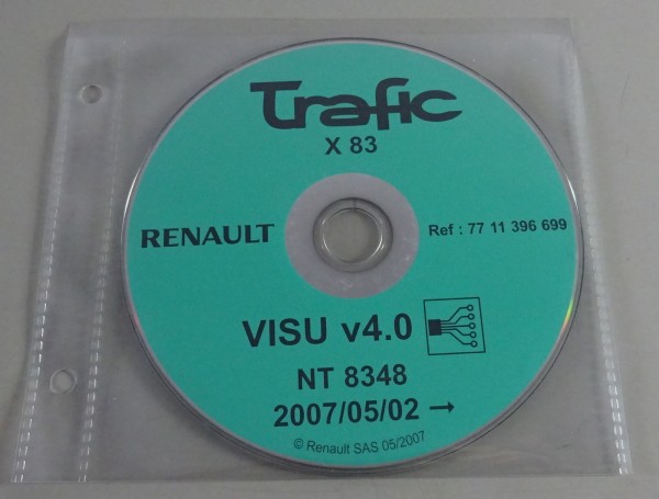 Schaltpläne auf CD Renault Trafic X 83 Stand 05/2007