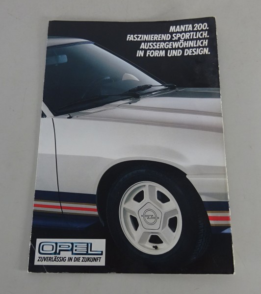 Prospekt / Broschüre Opel Manta B 200 mit Preisliste Stand 02/1983