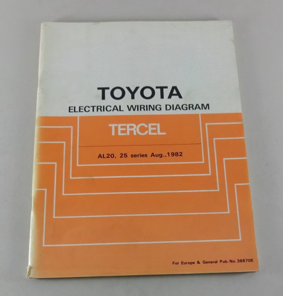 Workshop Manual Toyota Tercel electrical wiring diagram Stand 08/1982