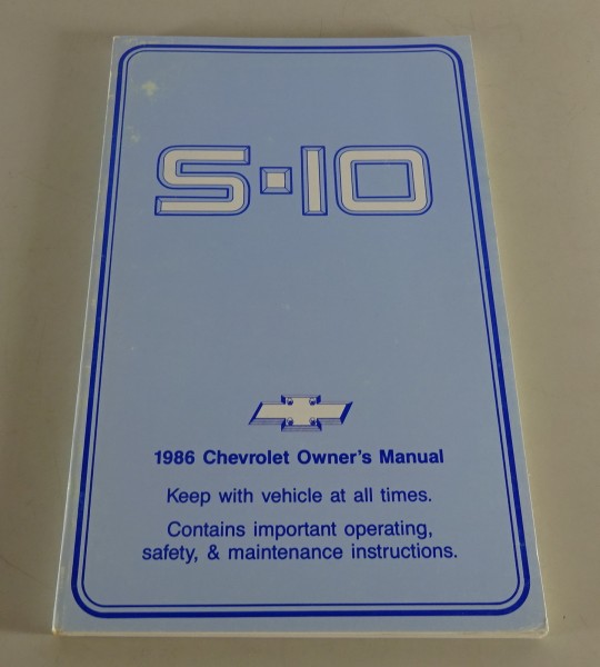 Owner´s Manual / Handbook Chevrolet S-10 Stand 1986