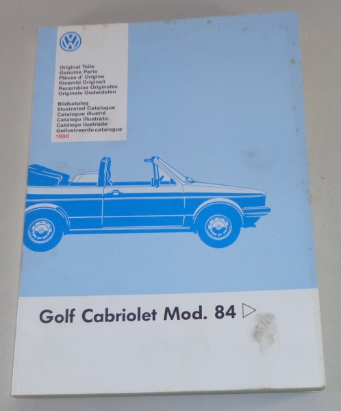 Bildkatalog Teilekatalog VW Golf I Cabrio Modelljahr 1984