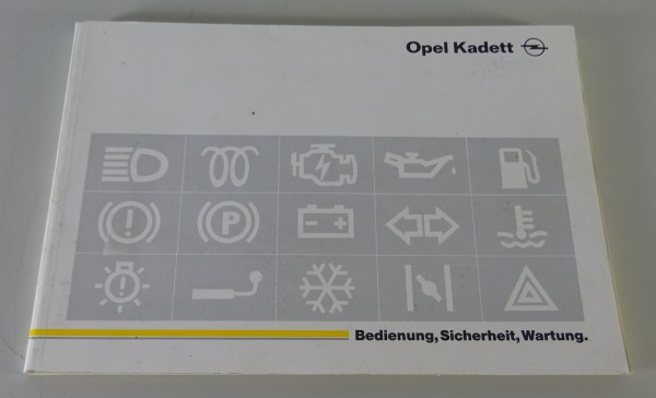 Betriebsanleitung / Handbuch Opel Kadett E incl. GSi + Cabrio von 05/1990